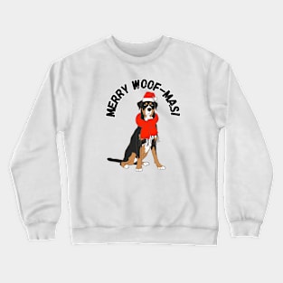 Merry Woof-mas! Christmas dog, humor Crewneck Sweatshirt